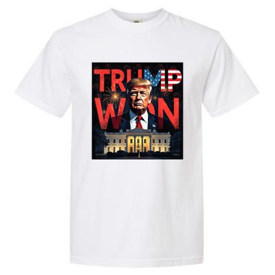 Donald Trump Wins Us Presidency Trump Won 2024 Usa President Garment-Dyed Heavyweight T-Shirt