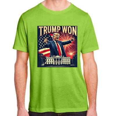 Donald Trump Wins Us Presidency Trump Won 2024 Usa President Adult ChromaSoft Performance T-Shirt