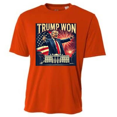 Donald Trump Wins Us Presidency Trump Won 2024 Usa President Cooling Performance Crew T-Shirt