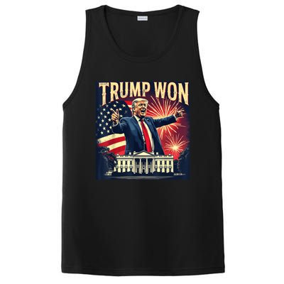 Donald Trump Wins Us Presidency Trump Won 2024 Usa President PosiCharge Competitor Tank