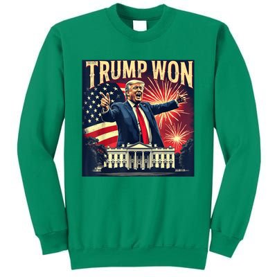 Donald Trump Wins Us Presidency Trump Won 2024 Usa President Sweatshirt