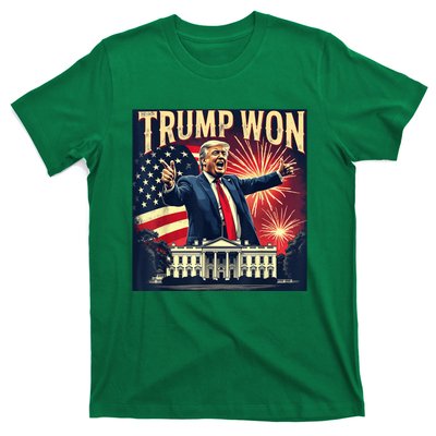 Donald Trump Wins Us Presidency Trump Won 2024 Usa President T-Shirt