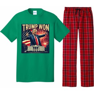 Donald Trump Wins Us Presidency Trump Won 2024 Usa President Pajama Set