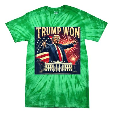 Donald Trump Wins Us Presidency Trump Won 2024 Usa President Tie-Dye T-Shirt