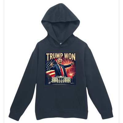 Donald Trump Wins Us Presidency Trump Won 2024 Usa President Urban Pullover Hoodie