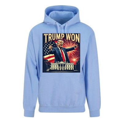 Donald Trump Wins Us Presidency Trump Won 2024 Usa President Unisex Surf Hoodie