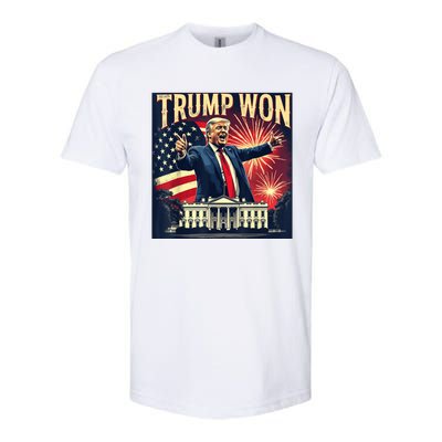 Donald Trump Wins Us Presidency Trump Won 2024 Usa President Softstyle CVC T-Shirt