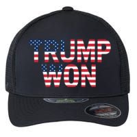 Donald Trump Won 2024 Election Republican Win Trump Won 2024 Flexfit Unipanel Trucker Cap