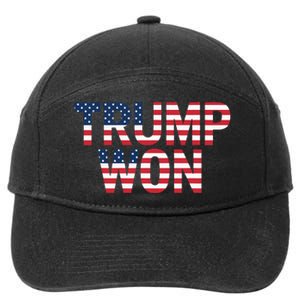 Donald Trump Won 2024 Election Republican Win Trump Won 2024 7-Panel Snapback Hat