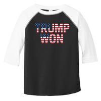 Donald Trump Won 2024 Election Republican Win Trump Won 2024 Toddler Fine Jersey T-Shirt