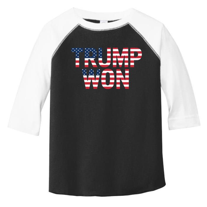 Donald Trump Won 2024 Election Republican Win Trump Won 2024 Toddler Fine Jersey T-Shirt