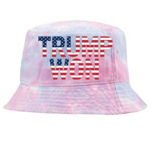 Donald Trump Won 2024 Election Republican Win Trump Won 2024 Tie-Dyed Bucket Hat