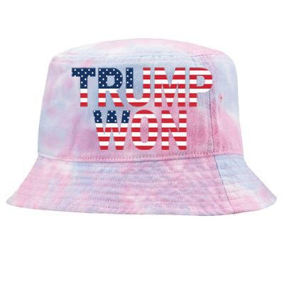 Donald Trump Won 2024 Election Republican Win Trump Won 2024 Tie-Dyed Bucket Hat