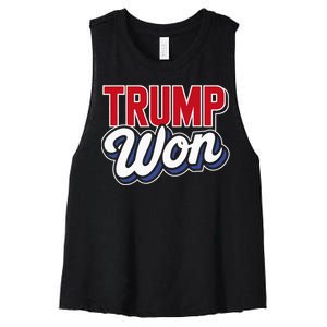 Donald Trump Won 2024 Election Republican Win Trump Won 2024 Women's Racerback Cropped Tank