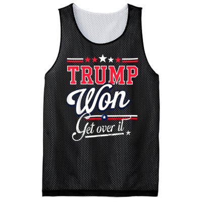 Donald Trump Won Get Over It 2024 Trump Won Election 2024 Mesh Reversible Basketball Jersey Tank