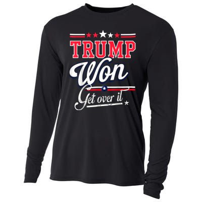 Donald Trump Won Get Over It 2024 Trump Won Election 2024 Cooling Performance Long Sleeve Crew