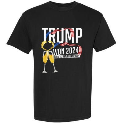 Donald Trump Won 2024 Election Inauguration Garment-Dyed Heavyweight T-Shirt