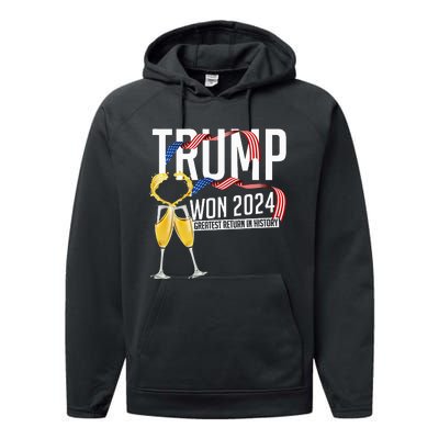 Donald Trump Won 2024 Election Inauguration Performance Fleece Hoodie