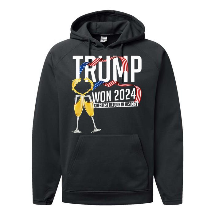 Donald Trump Won 2024 Election Inauguration Performance Fleece Hoodie