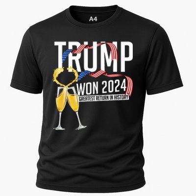 Donald Trump Won 2024 Election Inauguration Cooling Performance Crew T-Shirt