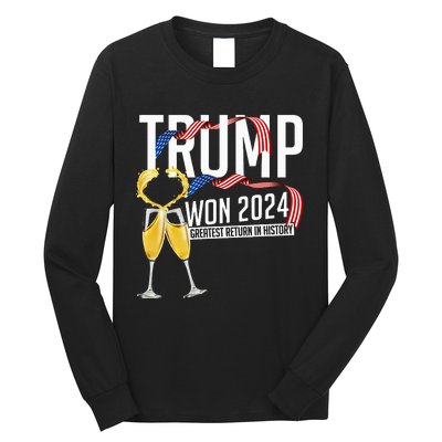 Donald Trump Won 2024 Election Inauguration Long Sleeve Shirt