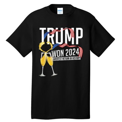 Donald Trump Won 2024 Election Inauguration Tall T-Shirt