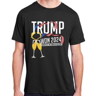 Donald Trump Won 2024 Election Inauguration Adult ChromaSoft Performance T-Shirt