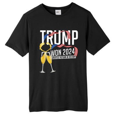 Donald Trump Won 2024 Election Inauguration Tall Fusion ChromaSoft Performance T-Shirt