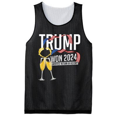 Donald Trump Won 2024 Election Inauguration Mesh Reversible Basketball Jersey Tank