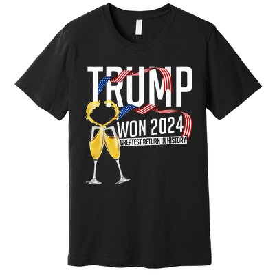 Donald Trump Won 2024 Election Inauguration Premium T-Shirt