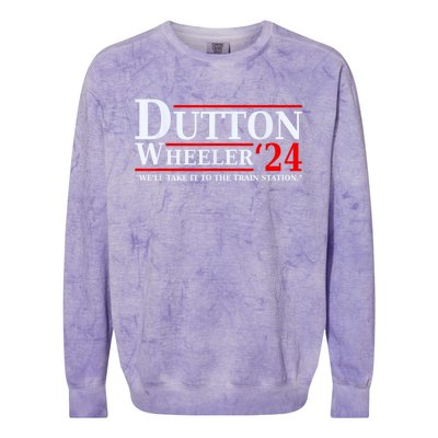 Dut Ton Wheeler 2024 We’ll Take It To The Train Station Colorblast Crewneck Sweatshirt