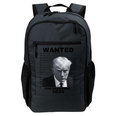 DONALD TRUMP WANTED FOR PRESIDENT 2024 President Trump Mugshot Daily Commute Backpack