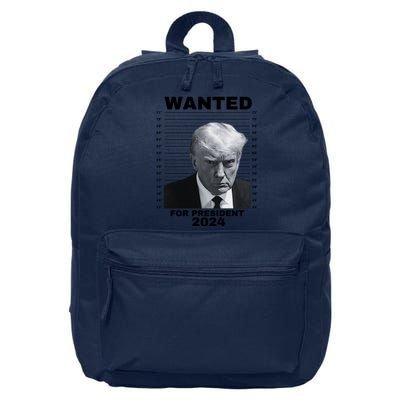 DONALD TRUMP WANTED FOR PRESIDENT 2024 President Trump Mugshot 16 in Basic Backpack