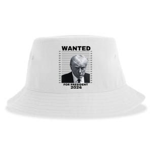 DONALD TRUMP WANTED FOR PRESIDENT 2024 President Trump Mugshot Sustainable Bucket Hat