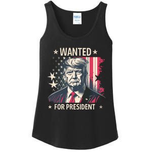 Donald Trump Wanted For President Ladies Essential Tank