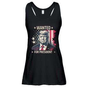 Donald Trump Wanted For President Ladies Essential Flowy Tank