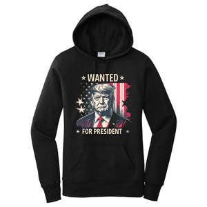 Donald Trump Wanted For President Women's Pullover Hoodie