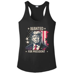 Donald Trump Wanted For President Ladies PosiCharge Competitor Racerback Tank