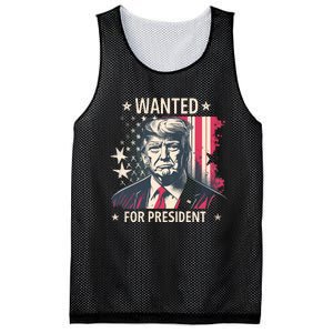 Donald Trump Wanted For President Mesh Reversible Basketball Jersey Tank