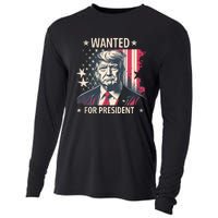 Donald Trump Wanted For President Cooling Performance Long Sleeve Crew