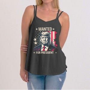 Donald Trump Wanted For President Women's Strappy Tank