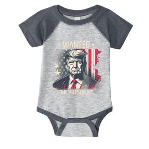 Donald Trump Wanted For President Infant Baby Jersey Bodysuit