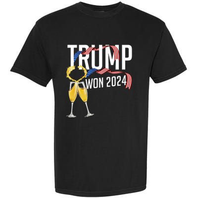 Donald Trump Won 2024 Election Inauguration Garment-Dyed Heavyweight T-Shirt