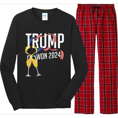 Donald Trump Won 2024 Election Inauguration Long Sleeve Pajama Set