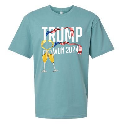 Donald Trump Won 2024 Election Inauguration Sueded Cloud Jersey T-Shirt