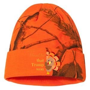 Donald Trump Won Thanksgiving Thankful Election 2024 Kati Licensed 12" Camo Beanie