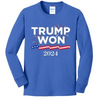 Donald Trump Won 2024 Election Inauguration Kids Long Sleeve Shirt