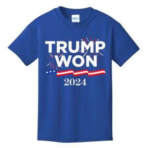 Donald Trump Won 2024 Election Inauguration Kids T-Shirt