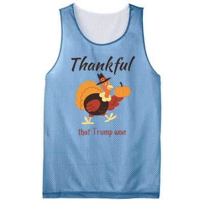 Donald Trump Won Thanksgiving Thankful Election 2024 Mesh Reversible Basketball Jersey Tank