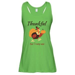 Donald Trump Won Thanksgiving Thankful Election 2024 Ladies Essential Flowy Tank